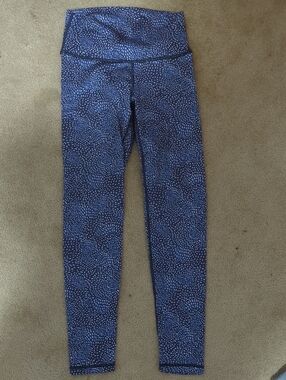 aerie Blue & White Abstract Dot Burst Leggings